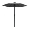 vidaXL Garden Parasol Anthracite Aluminum 8.9 ft diameter - 2 of 4