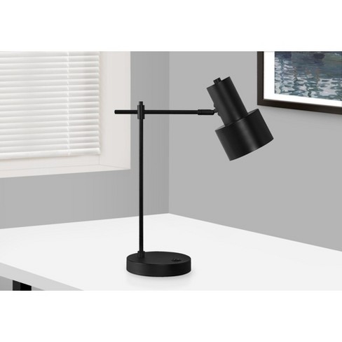 Monarch Specialties Lighting 21inchH Table Lamp Usb Port Included Black Metal Black Shade Modern - image 1 of 4