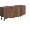 SAINTCY 58" Mid-Century Modern TV Stand for 50-65 Inch TVs - Vintage Black Entertainment Center with 3 Adjustable Shelves Living Room & Bedroom - 4 of 4