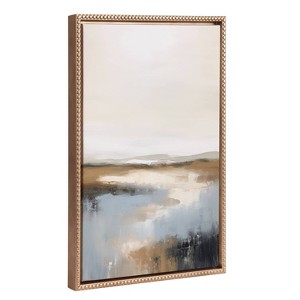 Kate & Laurel All Things Decor 18"x24" Sylvie Beaded Idyllic Retreat Framed Canvas by Amy Lighthall Gold - 1 of 4