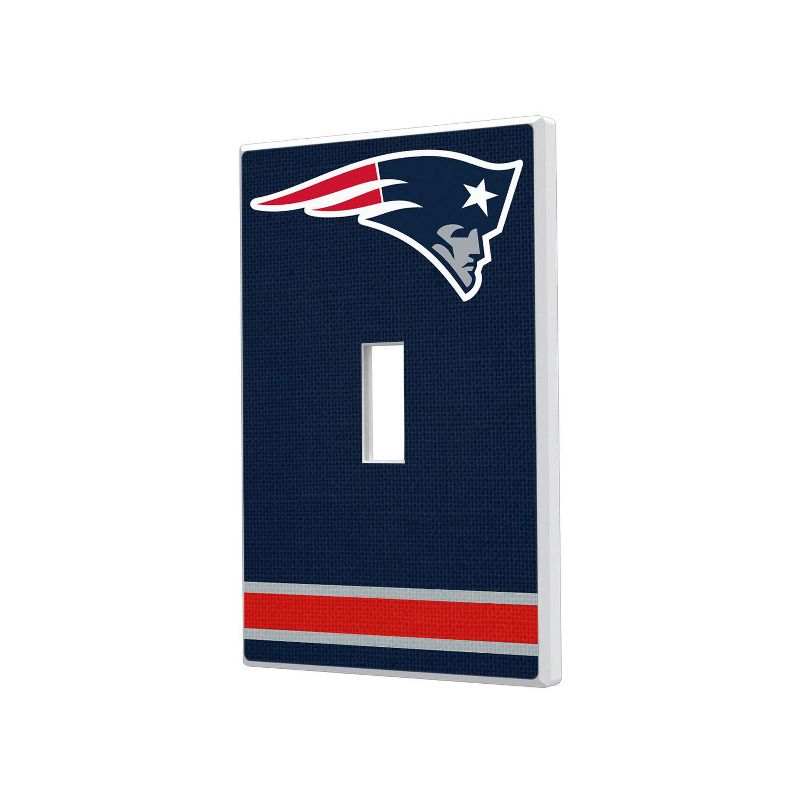 Keyscaper New England Patriots Stripe Hidden-Screw Light Switch Plate, 1 of 2
