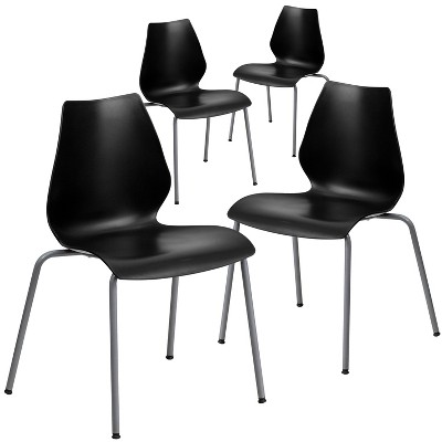 Flash Furniture 4 Pack Hercules Series 770 Lb. Capacity Black Stack ...