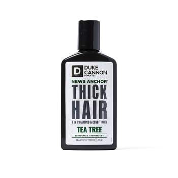 Duke Cannon News Anchor 2-in-1 Hair Wash - Tea Tree Formula - Stimulating Menthol and Tea Tree Shampoo for Men - 10 fl. oz