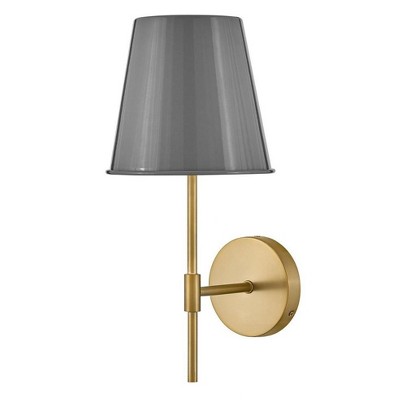 Lark Blake 1 - Light Sconce in  French Gray/Lacquered Brass