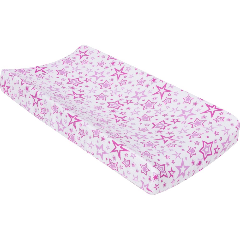 Photos - Changing Table MiracleWare Muslin Changing Pad Cover - Stars Orchid