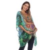 Maternity Plus Size Short Caftan with Tie-up Neckline - White Mark - 2 of 4