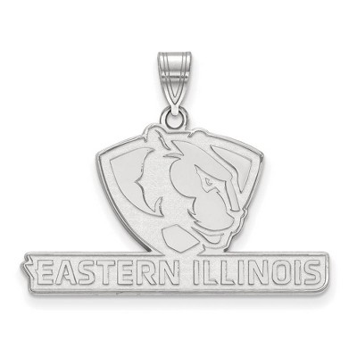 Black Bow Jewelry 14k White Gold Eastern Illinois Panthers NCAA Large Pendant