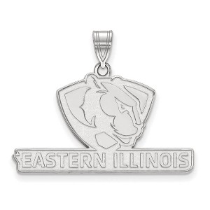 Black Bow Jewelry 14k White Gold Eastern Illinois Panthers NCAA Large Pendant - 1 of 3