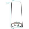 J&V TEXTILES Corner Garment Rack, White with Wood Grain Laminate Top - 2 of 4