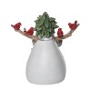 Transpac Resin 14 in. White Christmas Cardinal Snowman Figurine - 3 of 4