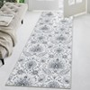 Vintage Floral Area Rug Machine Washable Rug Stain Resistant Easy Cleaning Indoor Carpet With Nin-Slip Backing Low Pile Floor Cover - 2 of 4