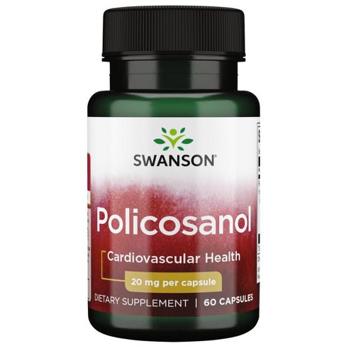 Swanson Dietary Supplements Policosanol 20 mg Capsule 60ct - image 1 of 2