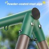Etokfoks Heavy Duty Metal Swing Set 60 Inch Large Platform Saucer Swing for Backyard Outdoor Playground Holds 700lbs 1 Set Green Tan - 3 of 4