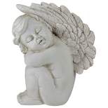 Northlight 7.5" Ivory Left Facing Sleeping Cherub Angel Outdoor Garden Statue