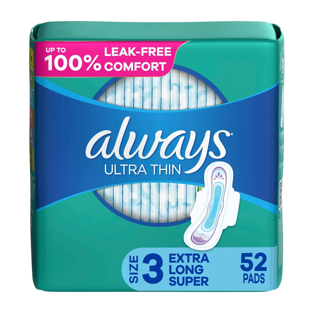 Always Ultra Thin Pads - Size 3 - 52ct