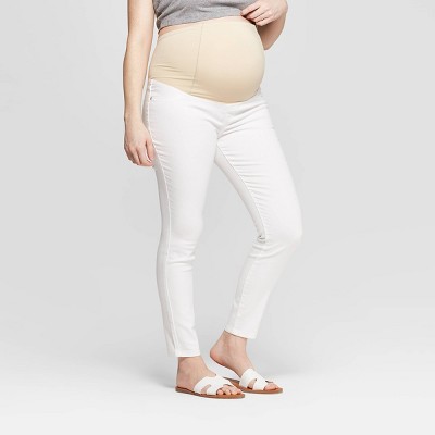 white maternity jeans skinny