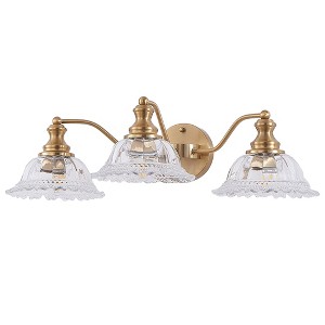 DAKAFUL Vintage Bathroom Vanity Light,Vanity Fixture with Textured Glass Shades,Wall Sconce Over Mirror/for Bedroom & Doorways - 1 of 4