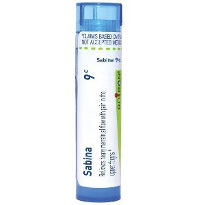 Sabina 9C by Boiron Homeopathic Single Medicine For Personal Care  -  80 Pellet - 1 of 4