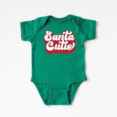 The Juniper Shop Santa Cutie Baby Bodysuit - Newborn - Kelly