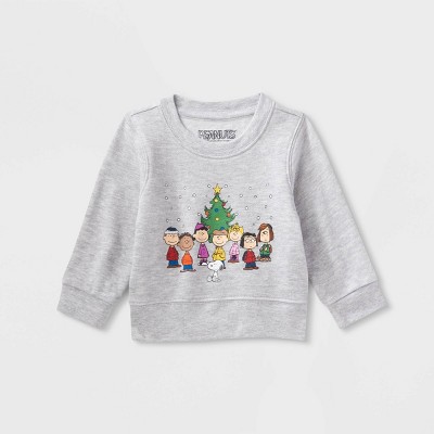 Baby Peanuts Printed Pullover Sweatshirt - Heather Gray 6-9M