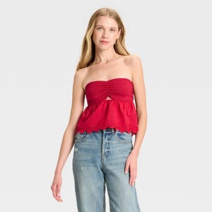 Women's Knit Woven Twist Tube Top - Wild Fable™ - 1 of 3