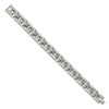 Black Bow Jewelry 13mm Stainless Steel Polished & Brushed Cross Link Bracelet, 8.5 Inch - 2 of 4