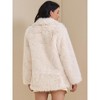 INSPIRE CHIC Women's Faux Fur Fluffy Long Sleeve Lapel Winter Outerwear Coat - 4 of 4