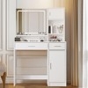 Lycvki Vanity Desk with Adjustable LED Mirror and Large Drawer - 2 of 4