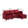 Living room segmented sofa, modular sofa with storage and Ottoman style, comfortable velvet sofa in the office (only the middle part of the sofa) - 3 of 4