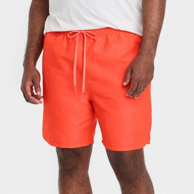 Men's Big & Tall 7" Swim Trunks - Goodfellow & Co™ Orange 5XB