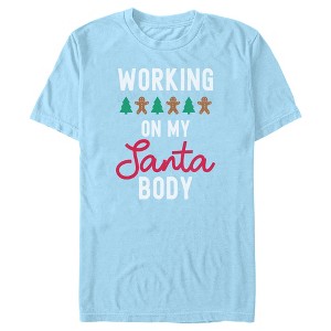 Men's Lost Gods Working On My Santa Body T-Shirt - 1 of 4