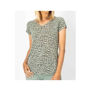 Women's Cheetah Print T-Shirt - Look Mode USA - 1 of 3