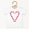 Candy Cane Heart - Youth Short Sleeve Graphic T-Shirt and Toddler Short Sleeve Graphic T-Shirt - 2 of 3