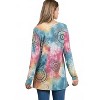 Women's Tie Dye & Circular Designs V-Neck Long Sleeve Top - HEIMISH USA - 3 of 4