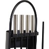 Sunnydaze 4pc Fireplace Tool Set with Slotted Shroud Holder - Black - 4 of 4