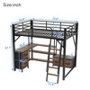 Lycvki Metal Loft Bed with Desk and Storage Drawers - 4 of 4