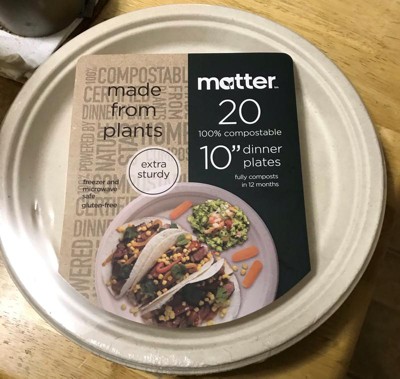 Matter Compostable Fiber Dinner Plates - 9 - 20ct : Target