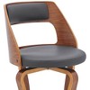 26" Grady Counter Stool with Faux Leather and Wood Finish - Armen Living - 3 of 4