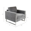 NicBex Polyester Fabric Accent Chair,Upholstered Living Room Chairs with High Track Arms,Modern Comfy Arm Chair,Accent Chairs for Living Room - 3 of 4