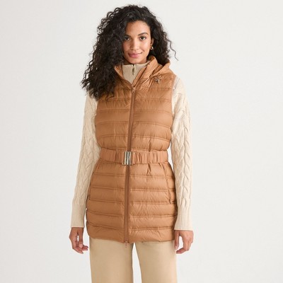 Lands' End Women's Wanderweight Belted Packable Down Vest