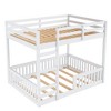 Whisen Full over Full Wooden Bunk Bed with Ladder and Safety Guardrails - 4 of 4