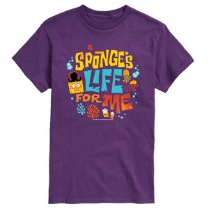 Men's - Spongebob Squarepants - Spongebob: The Search For Squarepants Sponges Life For Me Short Sleeve Graphic T-Shirt - 1 of 4