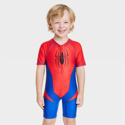 Toddler Boys' Spider-man One Piece Rash Guard - Red 12m : Target