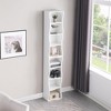 ORRD 8-Layer Adjustable Ultra-Thin Bookshelf, Wavy Border Design Narrow Display Storage Shelf for Home Office - 2 of 4