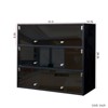 SKRAN Glass Door Shoe Box Storage Cabinet with Multiple shoe boxes- MDF Material - 3 of 4