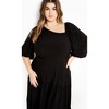 Women's Plus Size Zaria Long Dress - black | CITY CHIC - image 3 of 4