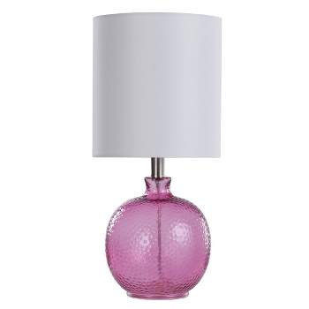 Glass Table Lamp Bright Purple Finish - StyleCraft