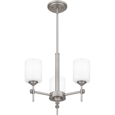 Aria 17" Polished Nickel and Glass 3-Light Pendant