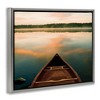 Stupell Industries Canoe on Lake Warm Sunrise Floating Frame Canvas Art - 2 of 4