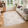Area Rug 5x7 Vintage Floral Living Room Rug Non Slip, Soft Non Shedding Carpet - 4 of 4